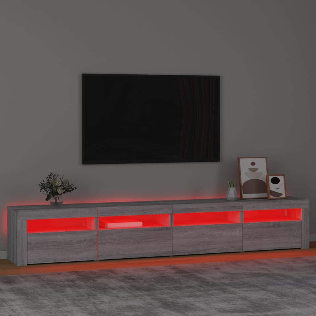 Έπιπλο Τηλεόρασης με LED Γκρι Sonoma 240x35x40 εκ. - Pakobazaar