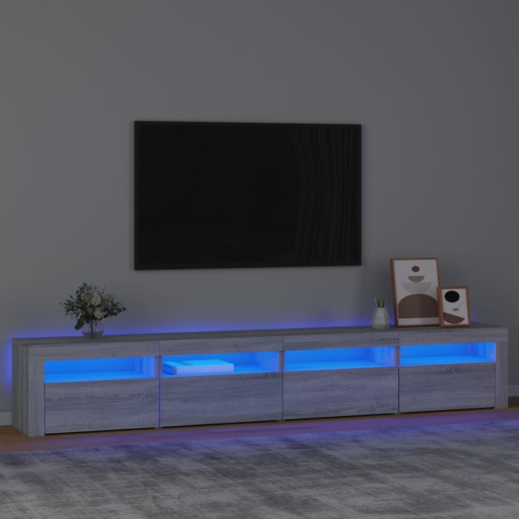 Έπιπλο Τηλεόρασης με LED Γκρι Sonoma 240x35x40 εκ. - Pakobazaar