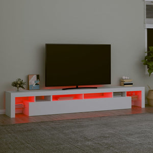Έπιπλο Τηλεόρασης με LED Λευκό 260 x 36,5 x 40 εκ.