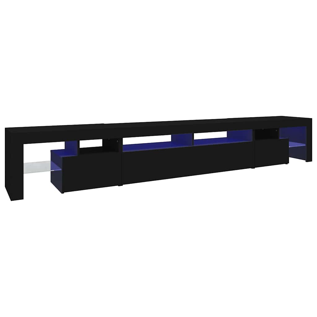 Έπιπλο Τηλεόρασης με LED Μαύρο 260x36,5x40 εκ.