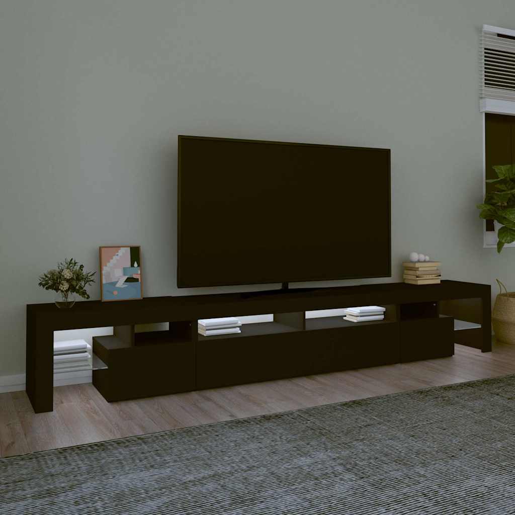 Έπιπλο Τηλεόρασης με LED Μαύρο 260x36,5x40 εκ.