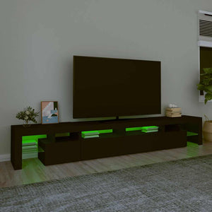 Έπιπλο Τηλεόρασης με LED Μαύρο 260x36,5x40 εκ.