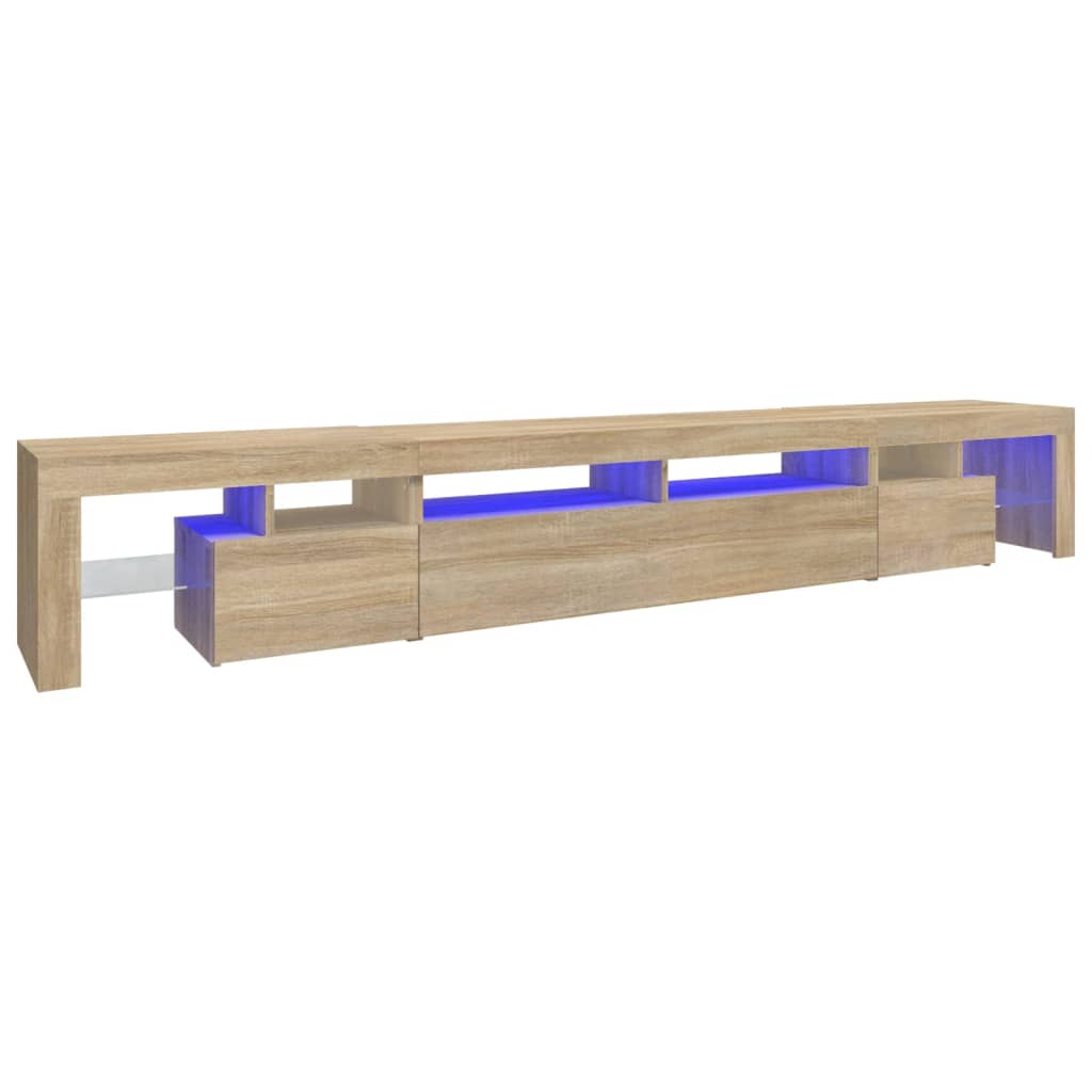 Έπιπλο Τηλεόρασης με LED Sonoma Δρυς 260x36,5x40 εκ. - Pakobazaar