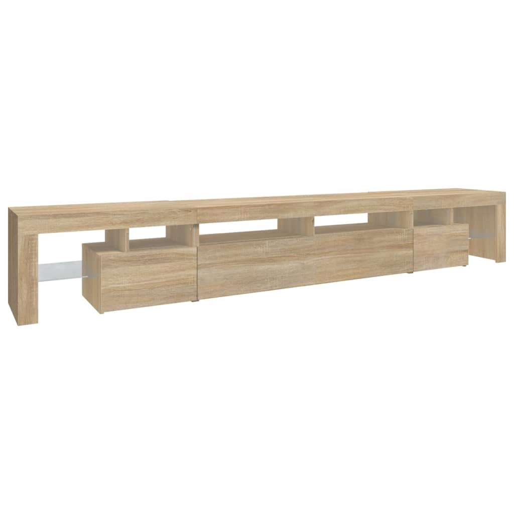 Έπιπλο Τηλεόρασης με LED Sonoma Δρυς 260x36,5x40 εκ. - Pakobazaar