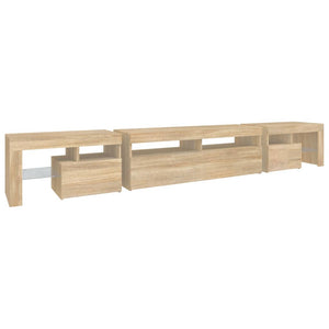 Έπιπλο Τηλεόρασης με LED Sonoma Δρυς 260x36,5x40 εκ. - Pakobazaar