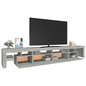 Έπιπλο Τηλεόρασης με LED Γκρι Σκυροδέματος 260x36,5x40 εκ.