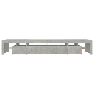 Έπιπλο Τηλεόρασης με LED Γκρι Σκυροδέματος 260x36,5x40 εκ.