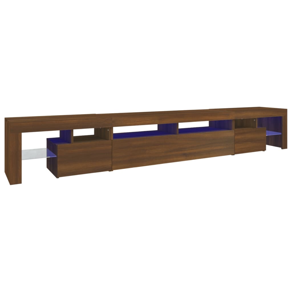 Έπιπλο Τηλεόρασης με LED Καφέ Δρυς 260x36,5x40 εκ. - Pakobazaar