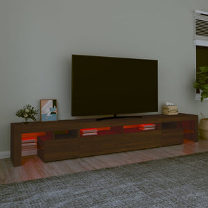 Έπιπλο Τηλεόρασης με LED Καφέ Δρυς 260x36,5x40 εκ. - Pakobazaar
