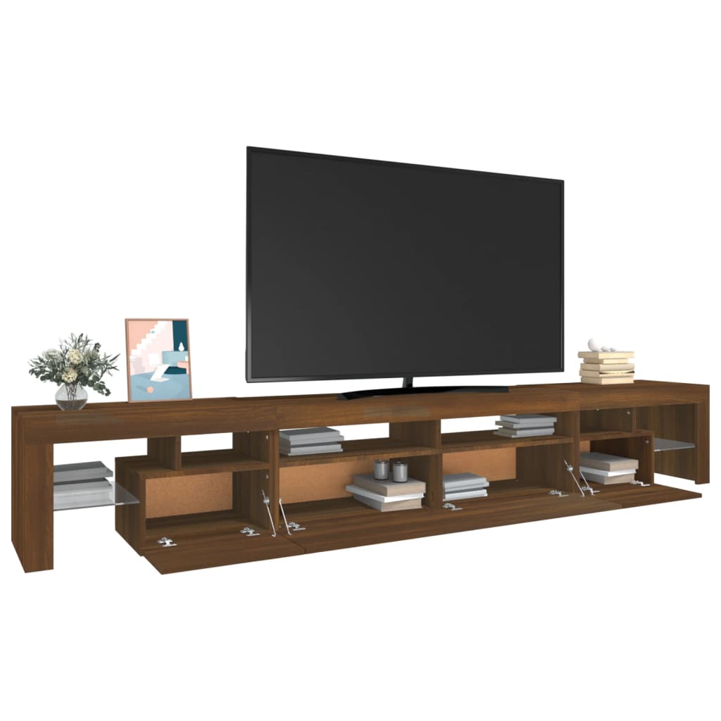 Έπιπλο Τηλεόρασης με LED Καφέ Δρυς 260x36,5x40 εκ. - Pakobazaar