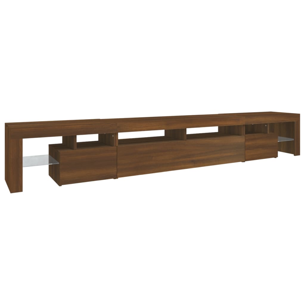 Έπιπλο Τηλεόρασης με LED Καφέ Δρυς 260x36,5x40 εκ. - Pakobazaar