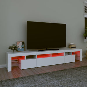 Έπιπλο Τηλεόρασης με LED Λευκό 230x36,5x40 εκ.