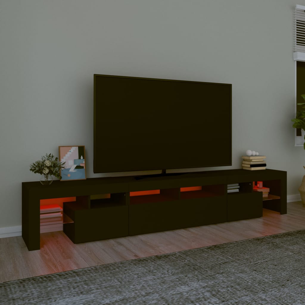 Έπιπλο Τηλεόρασης με LED Μαύρο 230x36,5x40 εκ.