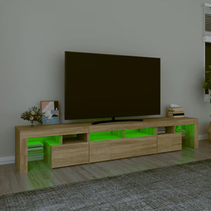 Έπιπλο Τηλεόρασης με LED Sonoma Δρυς 230 x 36,5 x 40 εκ. - Pakobazaar