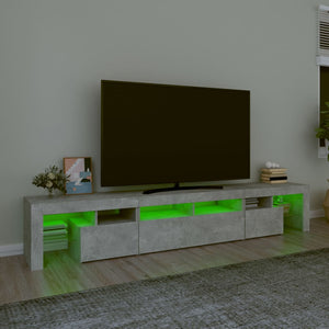 Έπιπλο Τηλεόρασης με LED Γκρι Σκυροδέματος 230x36,5x40 εκ. - Pakobazaar