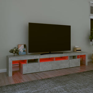 Έπιπλο Τηλεόρασης με LED Γκρι Σκυροδέματος 230x36,5x40 εκ. - Pakobazaar