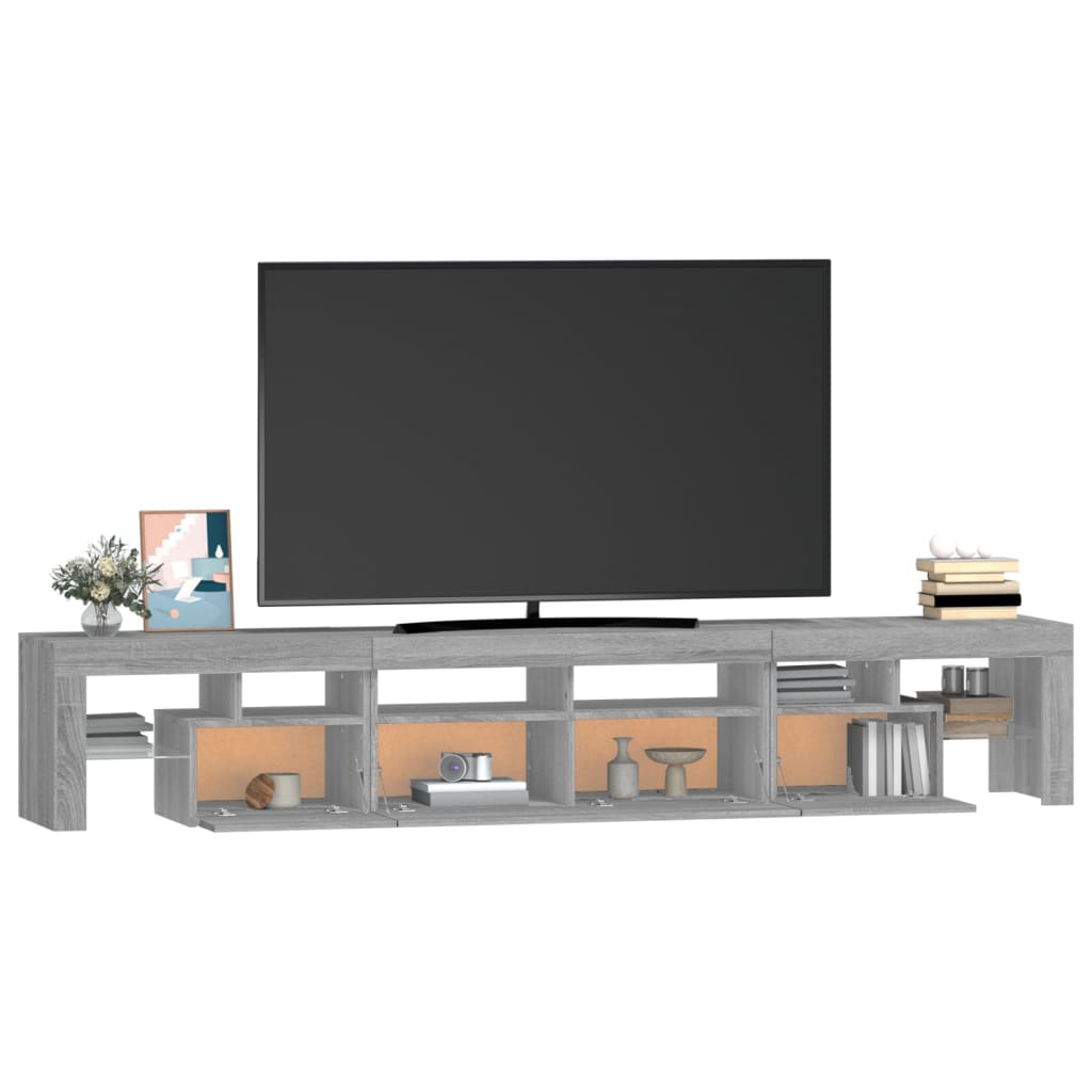 Έπιπλο Τηλεόρασης με LED Γκρι Sonoma 230x36,5x40 εκ. - Pakobazaar