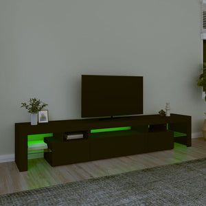 Έπιπλο Τηλεόρασης με LED Μαύρο 215 x 36,5 x 40 εκ.