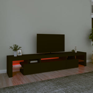Έπιπλο Τηλεόρασης με LED Μαύρο 215 x 36,5 x 40 εκ.
