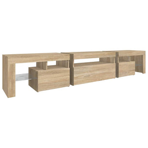 Έπιπλο Τηλεόρασης με LED Sonoma Δρυς 215x36,5x40 εκ. - Pakobazaar