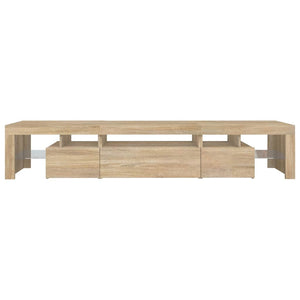 Έπιπλο Τηλεόρασης με LED Sonoma Δρυς 215x36,5x40 εκ. - Pakobazaar