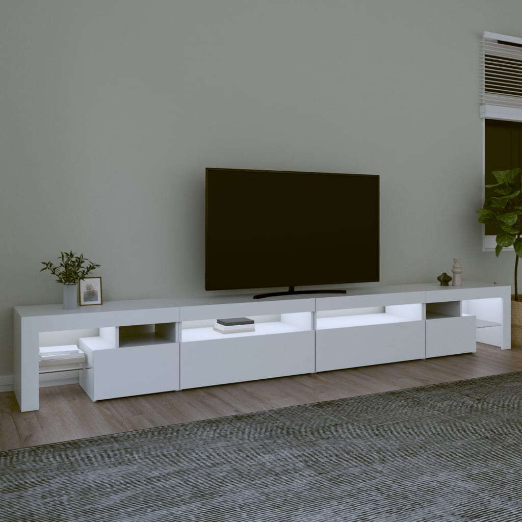 Έπιπλο Τηλεόρασης με LED Λευκό 290 x 36,5 x 40 εκ.