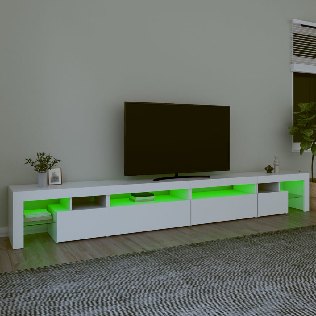 Έπιπλο Τηλεόρασης με LED Λευκό 290 x 36,5 x 40 εκ.