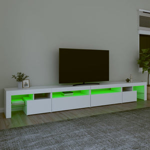 Έπιπλο Τηλεόρασης με LED Λευκό 290 x 36,5 x 40 εκ.