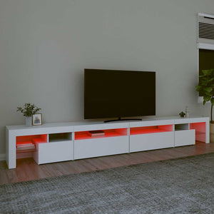 Έπιπλο Τηλεόρασης με LED Λευκό 290 x 36,5 x 40 εκ.