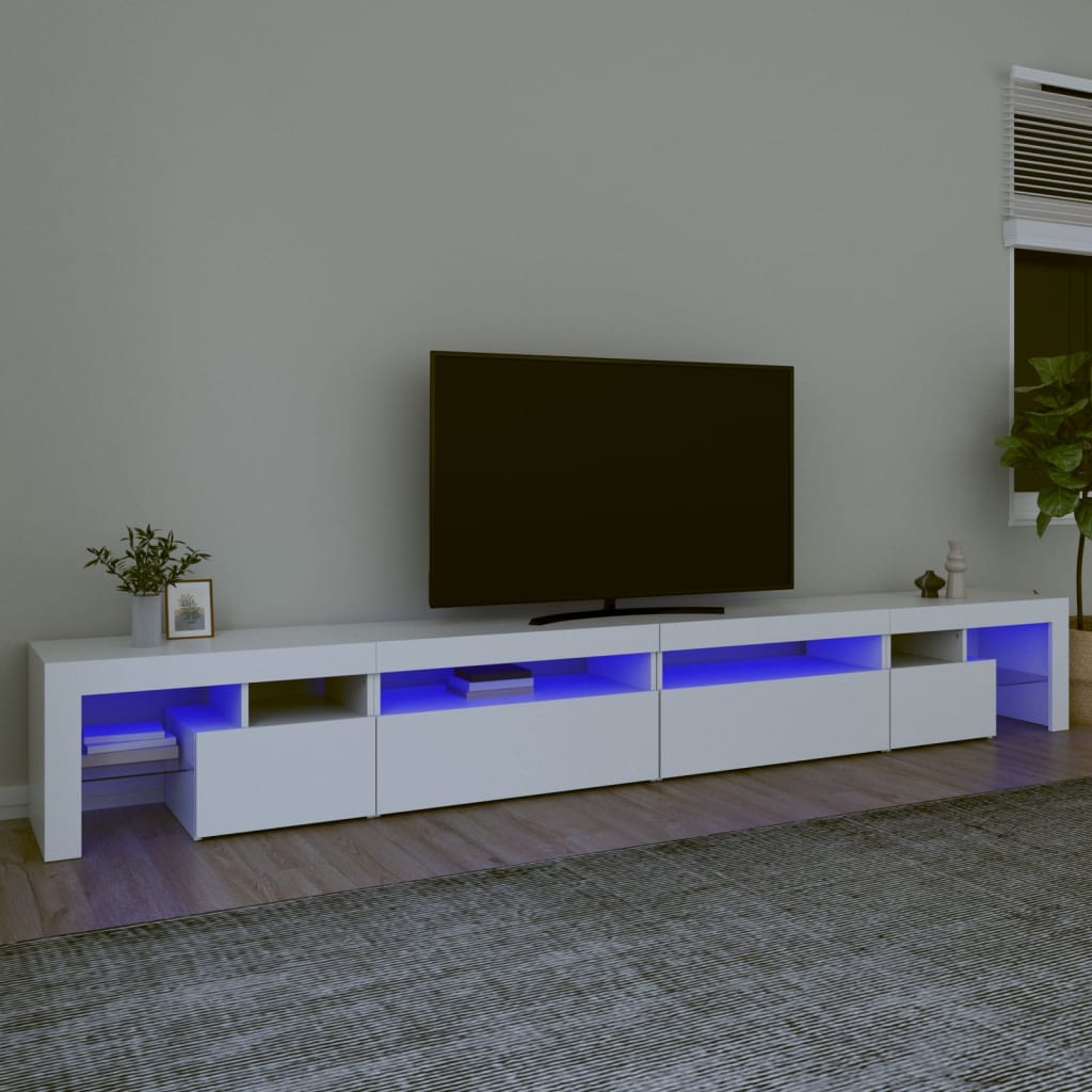 Έπιπλο Τηλεόρασης με LED Λευκό 290 x 36,5 x 40 εκ.