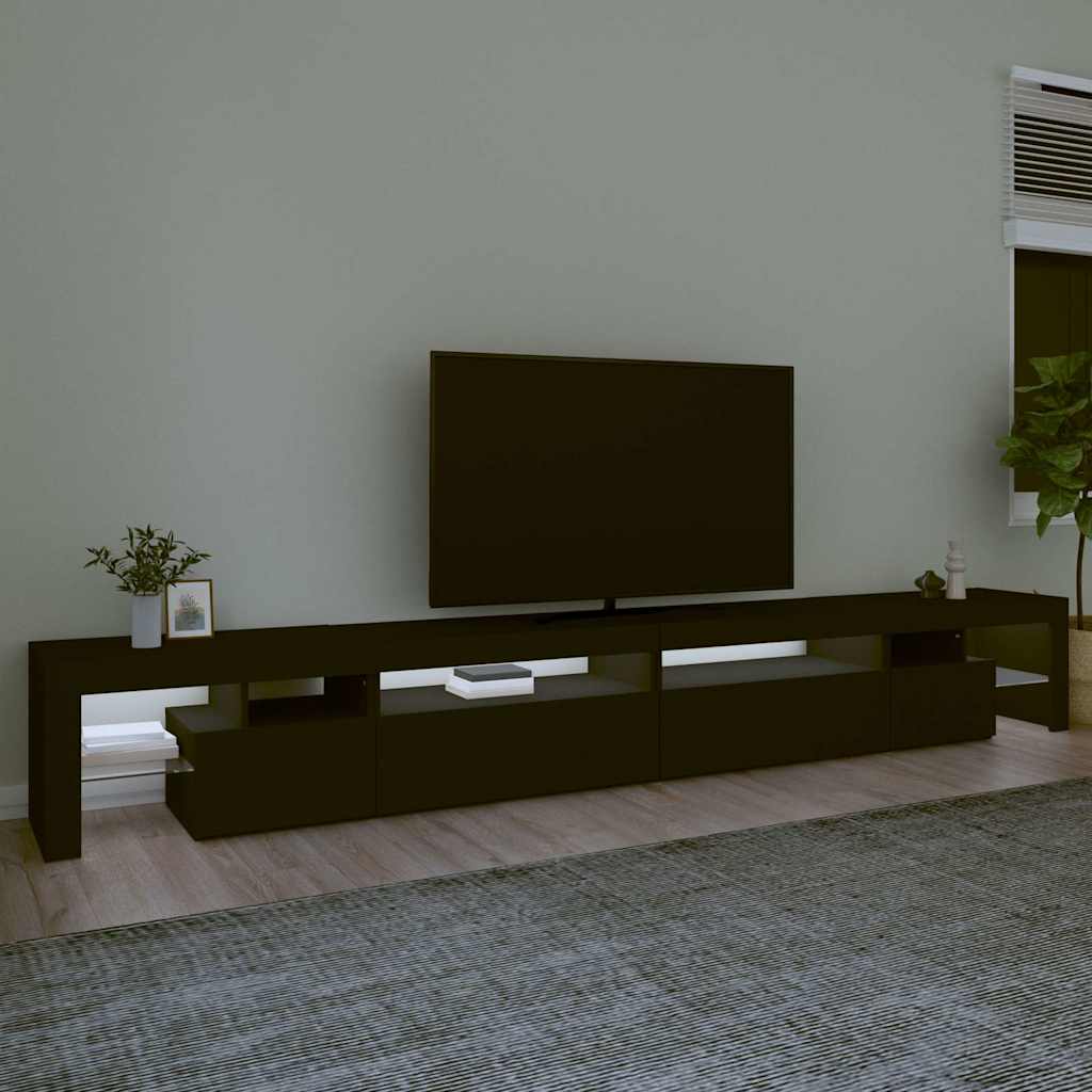 Έπιπλο Τηλεόρασης με LED Μαύρο 290 x 36,5 x 40 εκ.