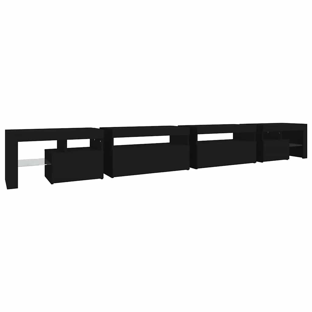 Έπιπλο Τηλεόρασης με LED Μαύρο 290 x 36,5 x 40 εκ.