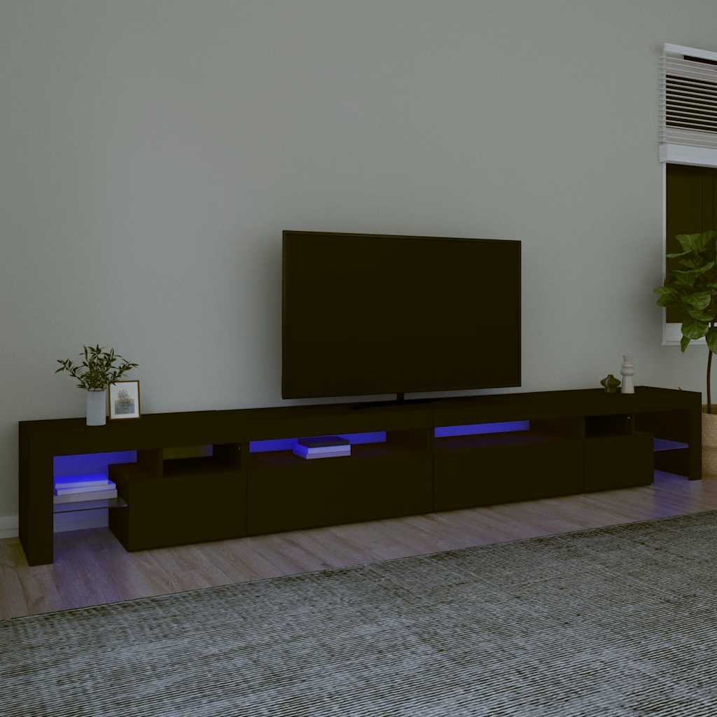 Έπιπλο Τηλεόρασης με LED Μαύρο 290 x 36,5 x 40 εκ.