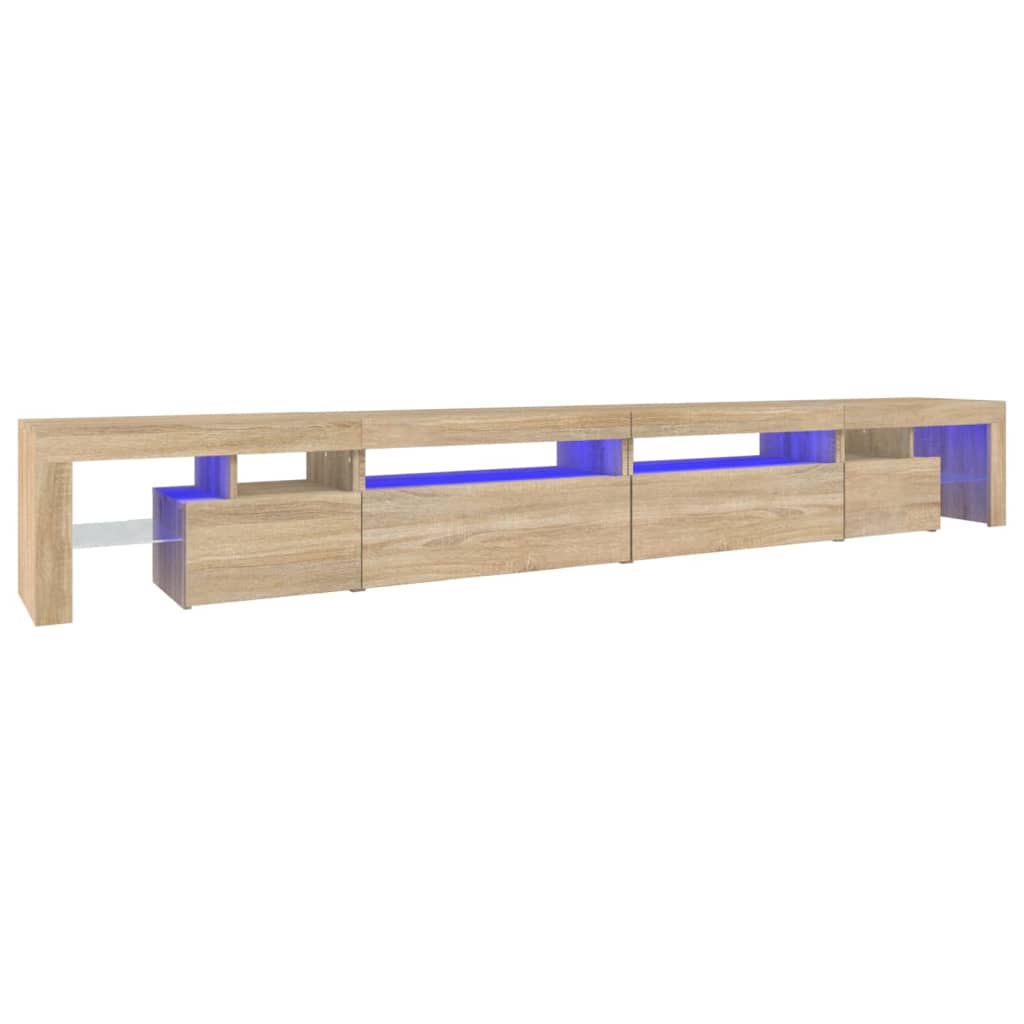 Έπιπλο Τηλεόρασης με LED Sonoma Δρυς 290x36,5x40 εκ. - Pakobazaar
