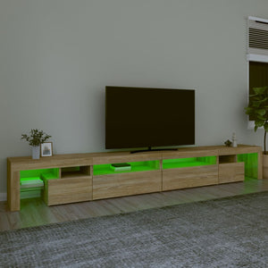 Έπιπλο Τηλεόρασης με LED Sonoma Δρυς 290x36,5x40 εκ. - Pakobazaar