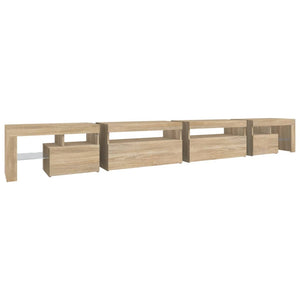 Έπιπλο Τηλεόρασης με LED Sonoma Δρυς 290x36,5x40 εκ. - Pakobazaar