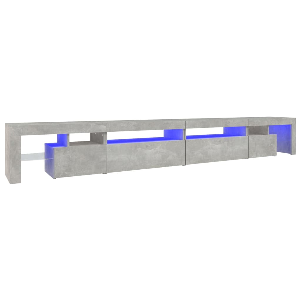 Έπιπλο Τηλεόρασης με LED Γκρι Σκυροδέματος 290x36,5x40 εκ. - Pakobazaar