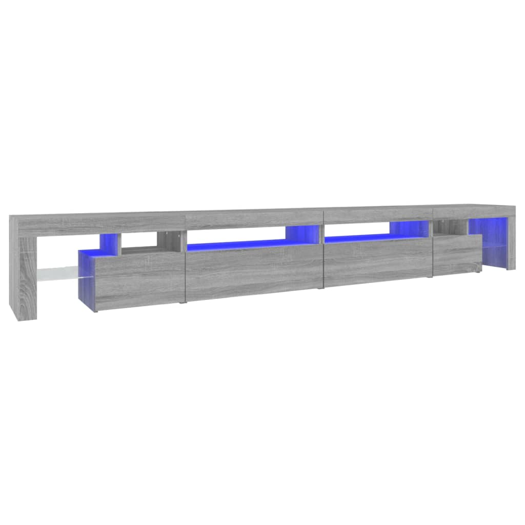 Έπιπλο Τηλεόρασης με LED Γκρι Sonoma 290x36,5x40 εκ.