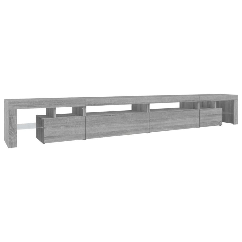 Έπιπλο Τηλεόρασης με LED Γκρι Sonoma 290x36,5x40 εκ.