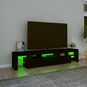 Έπιπλο Τηλεόρασης με LED Μαύρο 200x36,5x40 εκ.