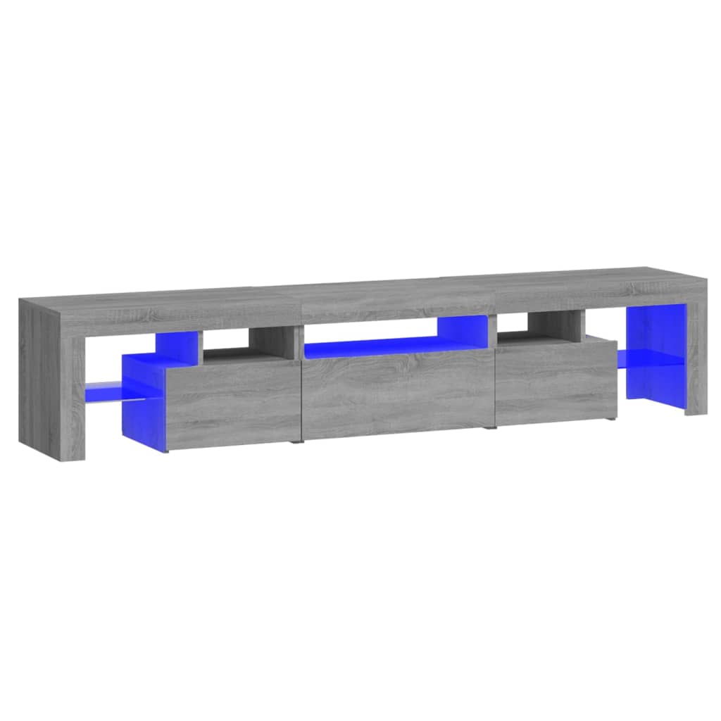 Έπιπλο Τηλεόρασης με LED Γκρι Sonoma 200x36,5x40 εκ.