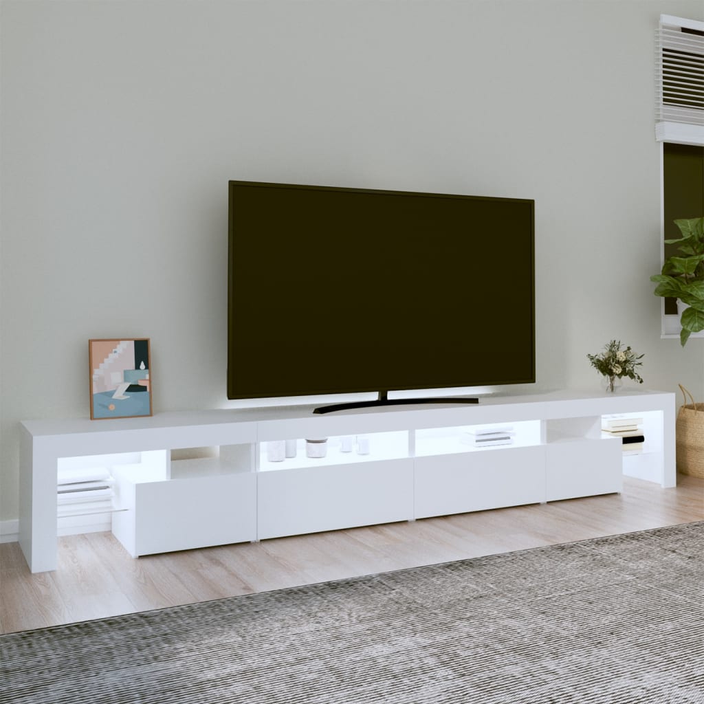 Έπιπλο Τηλεόρασης με LED Λευκό 260 x 36,5 x 40 εκ.