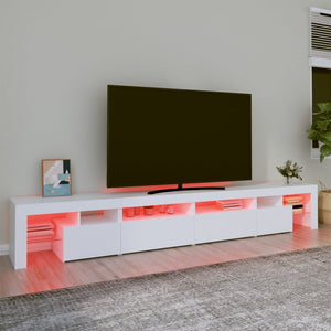 Έπιπλο Τηλεόρασης με LED Λευκό 260 x 36,5 x 40 εκ.