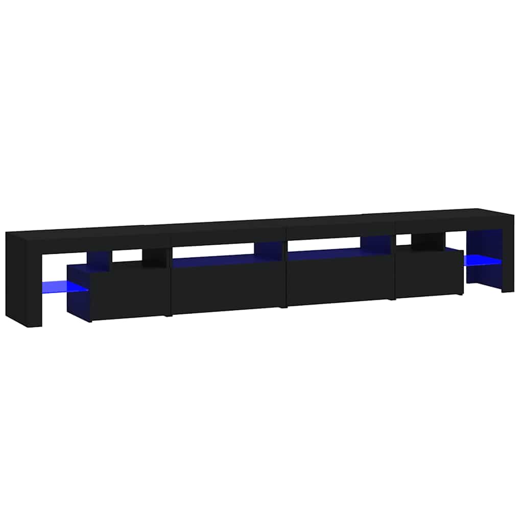 Έπιπλο Τηλεόρασης με LED Μαύρο 260x36,5x40 εκ.