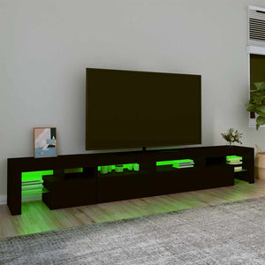 Έπιπλο Τηλεόρασης με LED Μαύρο 260x36,5x40 εκ.