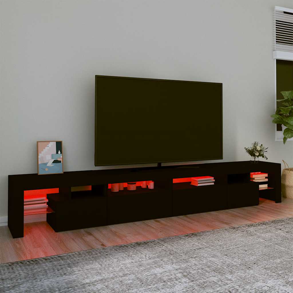 Έπιπλο Τηλεόρασης με LED Μαύρο 260x36,5x40 εκ.