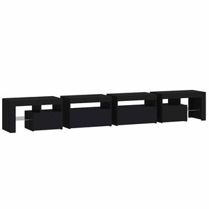Έπιπλο Τηλεόρασης με LED Μαύρο 260x36,5x40 εκ.