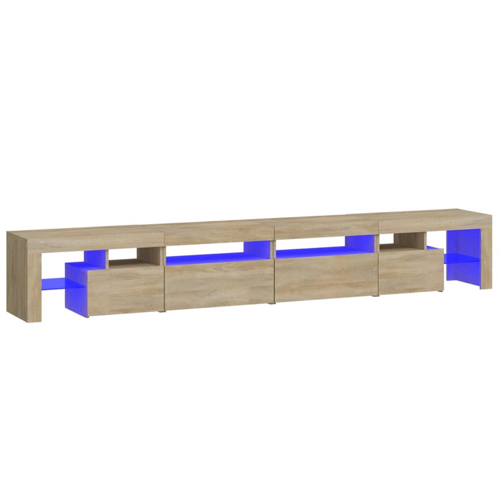 Έπιπλο Τηλεόρασης με LED Sonoma Δρυς 260x36,5x40 εκ. - Pakobazaar