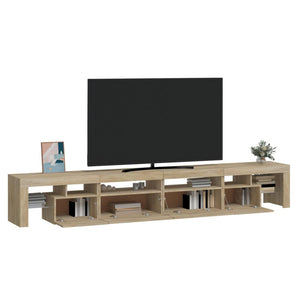 Έπιπλο Τηλεόρασης με LED Sonoma Δρυς 260x36,5x40 εκ. - Pakobazaar