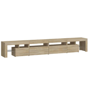 Έπιπλο Τηλεόρασης με LED Sonoma Δρυς 260x36,5x40 εκ. - Pakobazaar